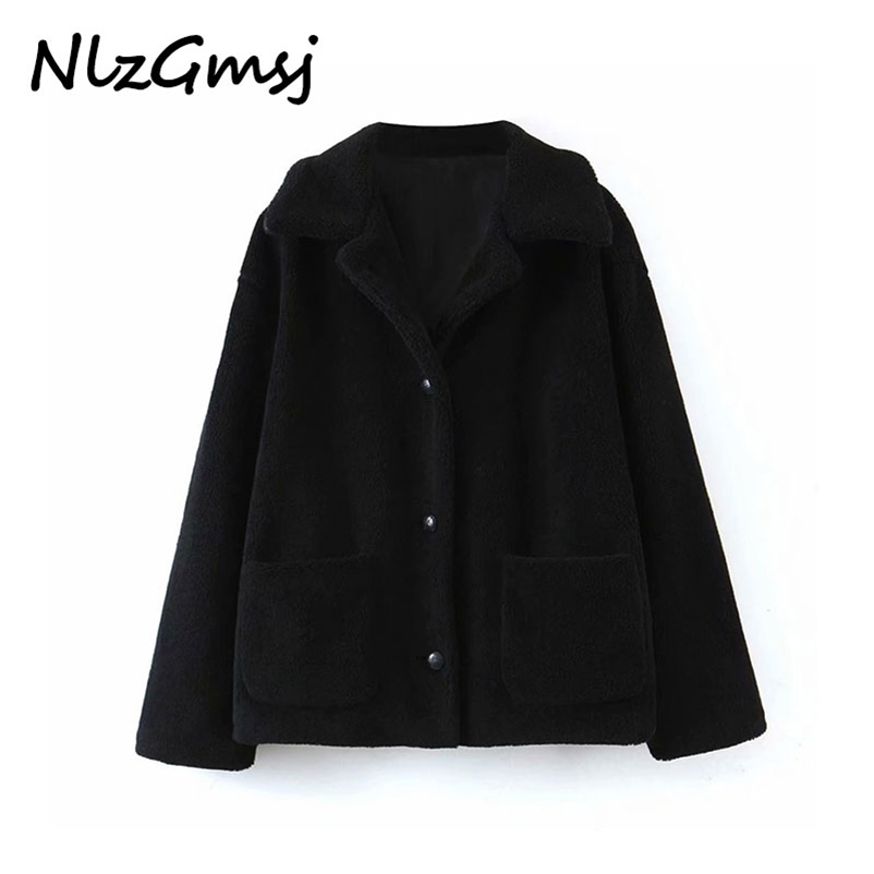 Jacket Women Black Oversized Faux lambswool Fleece Teddy Bear Winter Coat Warm Long Sleeve Ladies Outerwear 210628, As picture
Jacket Women Black Oversized Faux lambswool Fleece Teddy Bear Winter Coat Warm Long Sleeve Ladies Outerwear 210628, As picture