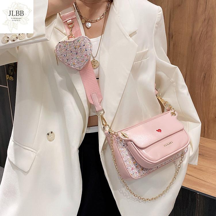Luxury Heart Bag 2 Pcs/set Women Shoulder Bags Fashion Chain Wide Strap Crossbody Messenger Bags Purse Solid Color Women Bag New, Black
Luxury Heart Bag 2 Pcs/set Women Shoulder Bags Fashion Chain Wide Strap Crossbody Messenger Bags Purse Solid Color Women Bag New, Black