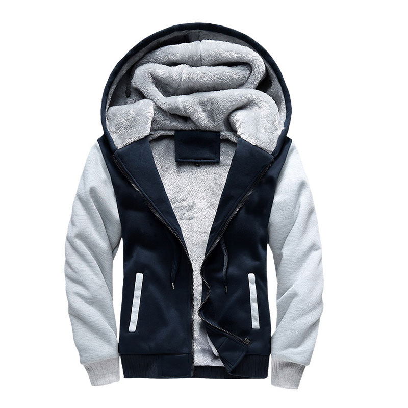 Warm Men Jackets Autumn Winter Casual Fleece Coats Mens Bomber Jacket Hoodies Fashion Hooded Male Outwear Slim Fit Hoody 3XL 4XL 201020