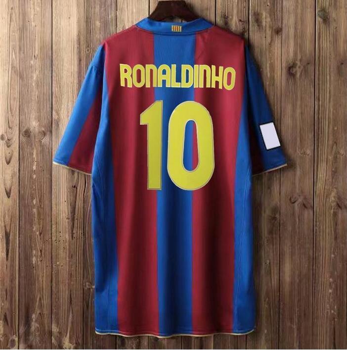 Retro Soccer Jerseys RONALDINHO AINIESTA 01 02 03 04 05 06 07 RIVALDO 08 09 10 11 12 13 14 15 16 17 18 19 vintage football shirt Barcelone 2006 2007 2
