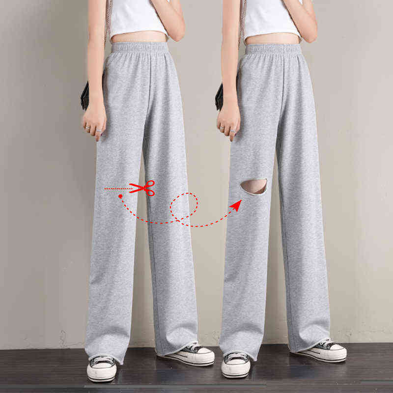 Women's pants female streetwear joggers oversize high waisted Korean style Fashion wide leg harajuku sweatpants baggy 211124