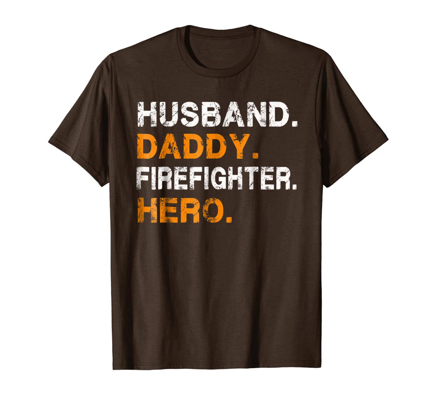 husband daddy firefighter hero father's day gift t-shirt, White;black 
husband daddy firefighter hero father's day gift t-shirt, White;black
