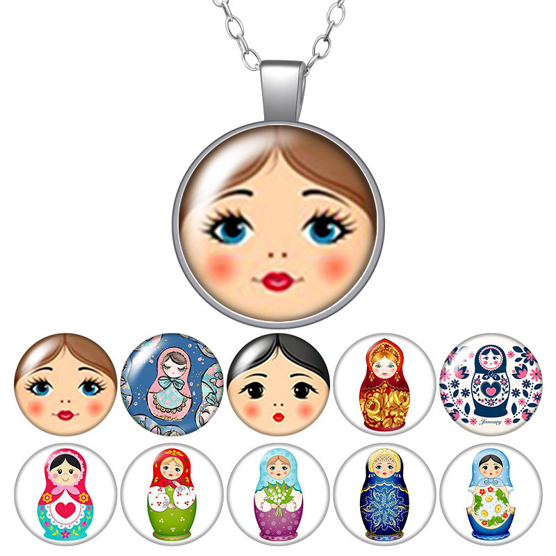Matryoshka Russian Doll Round Pendant Necklace 25mm Glass Cabochon Silver Color Jewelry Women Party Birthday Gift 50cm
Matryoshka Russian Doll Round Pendant Necklace 25mm Glass Cabochon Silver Color Jewelry Women Party Birthday Gift 50cm
