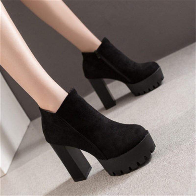 Boots Sexy Black Ankle For Women Thick Heels Spring Autumn Suede Platform Shoes High Zipper Ladies Botas Mujer
Boots Sexy Black Ankle For Women Thick Heels Spring Autumn Suede Platform Shoes High Zipper Ladies Botas Mujer