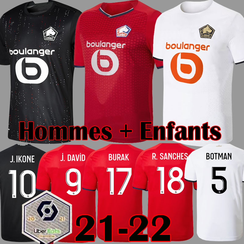 2021 2022 LOSC Lille soccer jerseys BURAK FONTE BAMBA YAZICI J DAVID football shirt 20 21 22 Lille Olympique JIKONE 10 Adult child Kit, Kids home
2021 2022 LOSC Lille soccer jerseys BURAK FONTE BAMBA YAZICI J DAVID football shirt 20 21 22 Lille Olympique JIKONE 10 Adult child Kit, Kids home