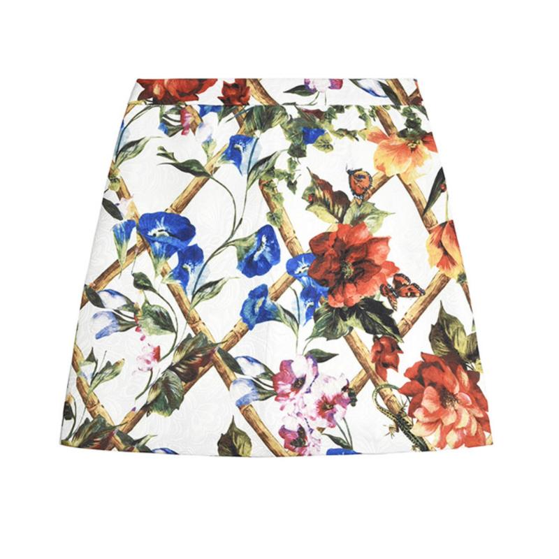 Skirts Runway Designer Women' Skirt Mini Printed Floral Emboss 2021 Summer Female Casual Basic Slim Femme Fashion High Quality, White
Skirts Runway Designer Women' Skirt Mini Printed Floral Emboss 2021 Summer Female Casual Basic Slim Femme Fashion High Quality, White
