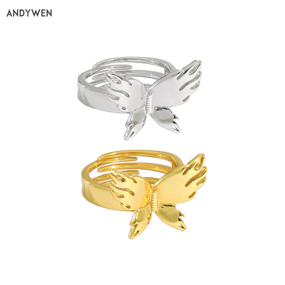 ANDYWEN 925 Sterling Silver Butterfly Large Resizable Rings Women Adjustable Jewelry Thin Jewels Luxury European 210608
ANDYWEN 925 Sterling Silver Butterfly Large Resizable Rings Women Adjustable Jewelry Thin Jewels Luxury European 210608