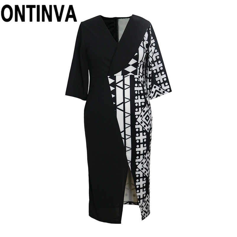 Women Plus Size Gothic Black Dress V Neck Half Sleeve Split Midi 5XL 4XL Print Casual Vintage Retro Modest Work Wear Dresses 211106
Women Plus Size Gothic Black Dress V Neck Half Sleeve Split Midi 5XL 4XL Print Casual Vintage Retro Modest Work Wear Dresses 211106