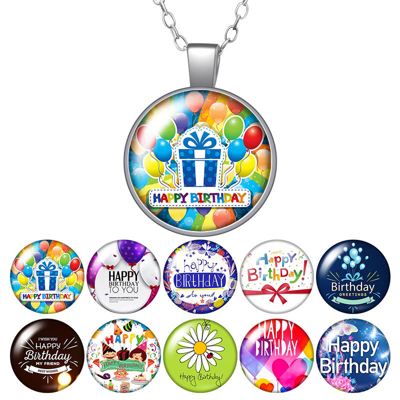 Happy Birthday Gift Cake Congratulate Round Pendant Necklace 25mm Glass Cabochon Silver Plated Jewelry Party Birthday Gift
Happy Birthday Gift Cake Congratulate Round Pendant Necklace 25mm Glass Cabochon Silver Plated Jewelry Party Birthday Gift