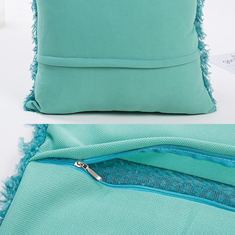 Soft Long Plush Throw Pillow Case Cushion Cover Furry Fur Feather Lumbar Pillow Home Decor Elegant Sofa Decorative Pillowcase