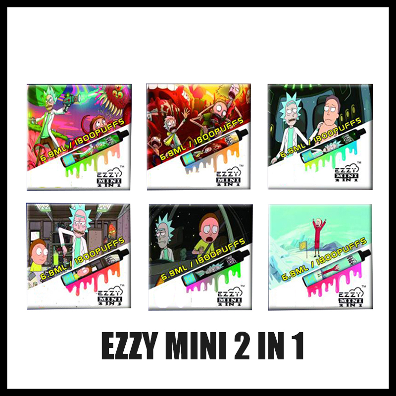 Authentic Ezzy MINI 2 in 1 Disposable Pod Device 6.8ml Vape Pen Kit 800 mAh battery 1800puffs dual vape VS BY2 Disposable
Authentic Ezzy MINI 2 in 1 Disposable Pod Device 6.8ml Vape Pen Kit 800 mAh battery 1800puffs dual vape VS BY2 Disposable