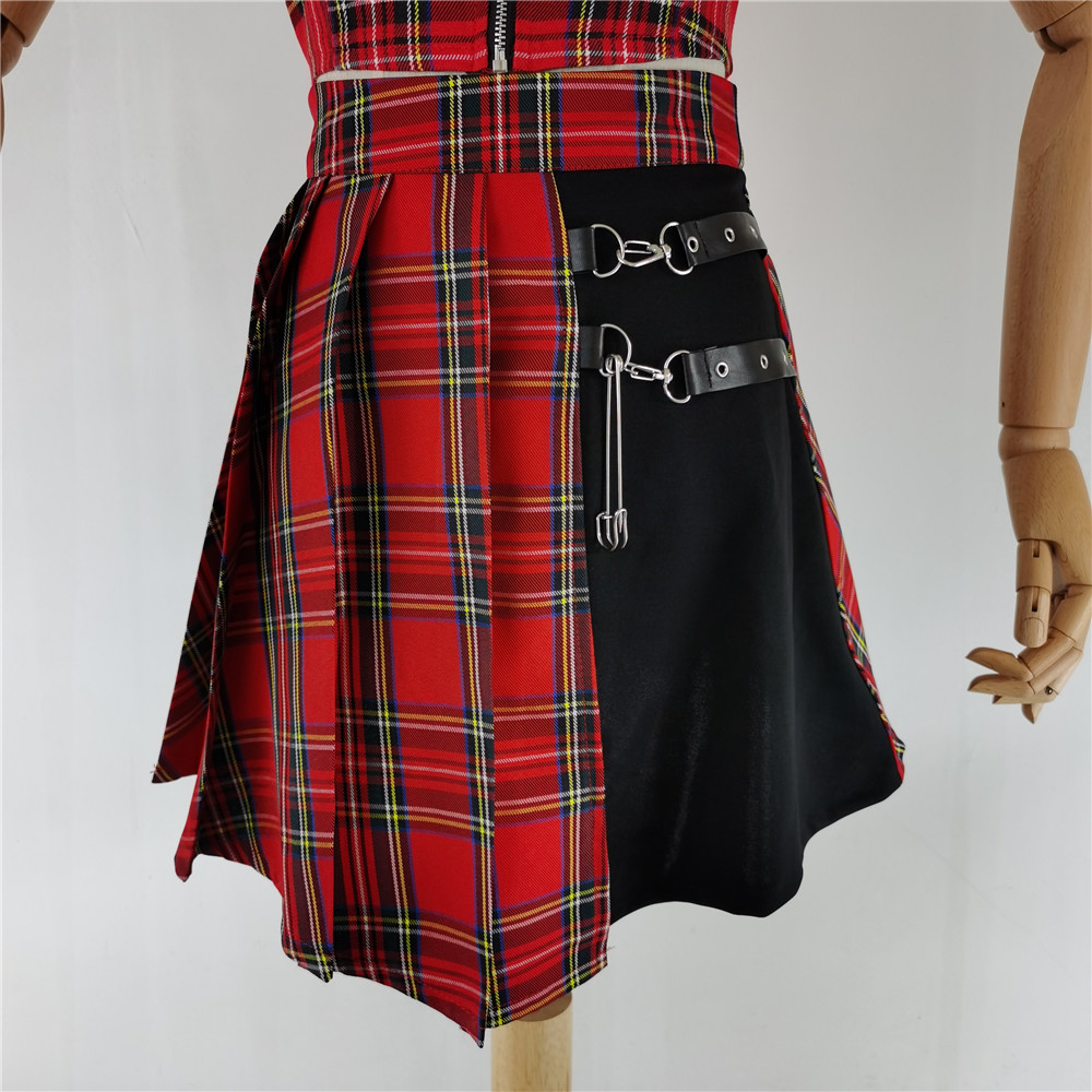 Women Red Mini Skirts Gothic Punk Ring Zipper High Waist Female Streetwear Skirts Fashion Party Skirt Gothic Skirt J0204, Black
Women Red Mini Skirts Gothic Punk Ring Zipper High Waist Female Streetwear Skirts Fashion Party Skirt Gothic Skirt J0204, Black