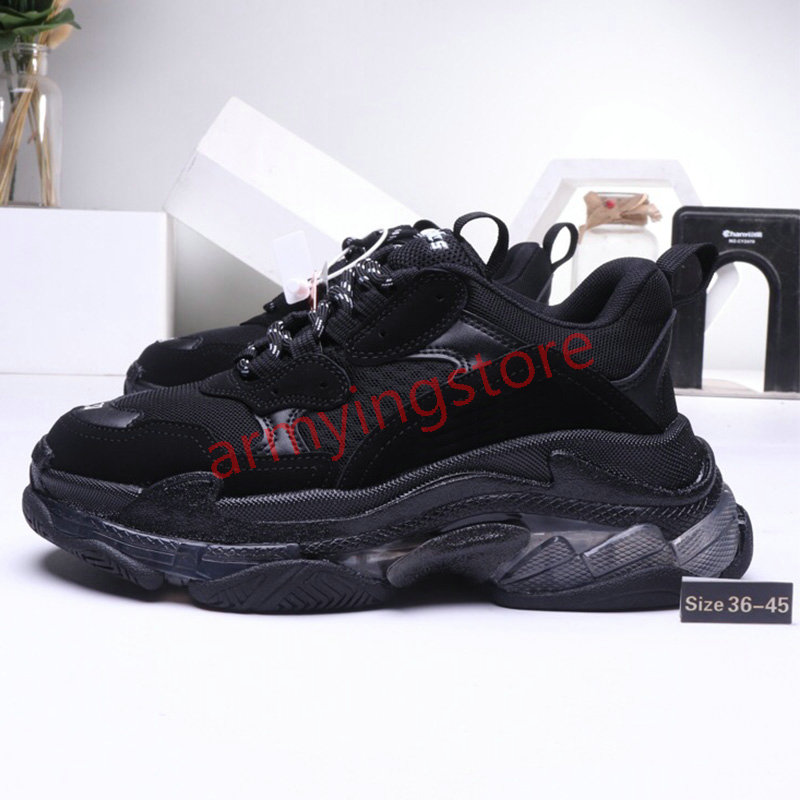 2021 17FW Triple Men's and Women's Shoes White Black Green Navy Gray Transparent SoleSneakers Fluorescent Red Paris Papa, Box
2021 17FW Triple Men's and Women's Shoes White Black Green Navy Gray Transparent SoleSneakers Fluorescent Red Paris Papa, Box