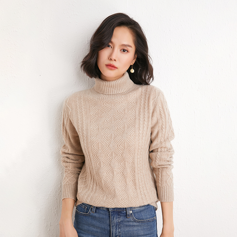 2021 New Women's Thickening Pullover Autumn Winter Turtleneck Women Knitting Sweater Warm Long Sleeve 100% Cashmere Female Jumper Oqu0, Medium camel
2021 New Women's Thickening Pullover Autumn Winter Turtleneck Women Knitting Sweater Warm Long Sleeve 100% Cashmere Female Jumper Oqu0, Medium camel