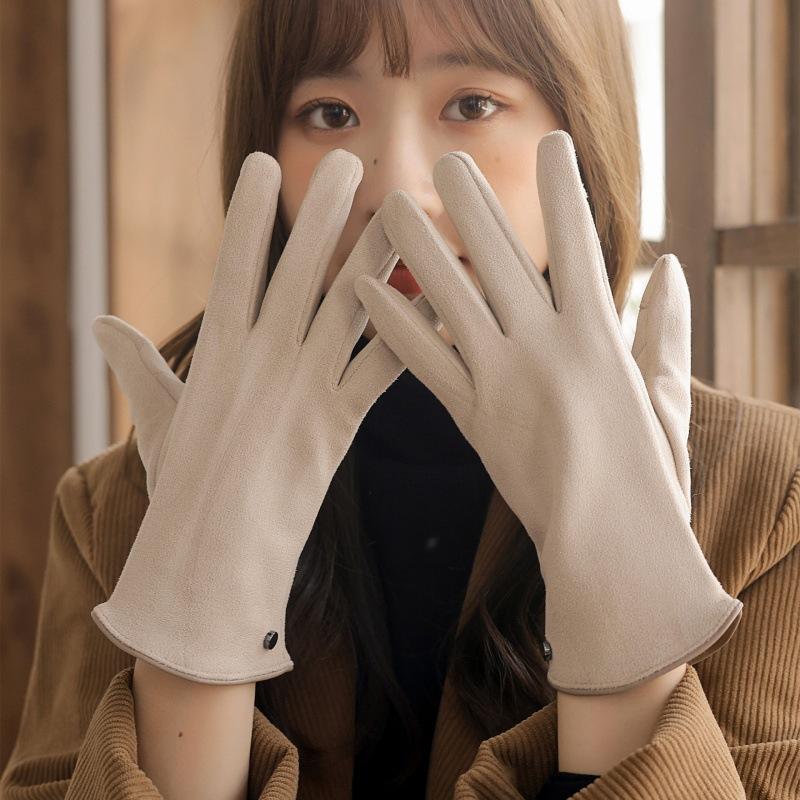 Five Fingers Gloves Women Winter Suede Plus Velvet Thicken Touch Screen Keep Warm Fashion Simple Solid Windproof Leaking A40
Five Fingers Gloves Women Winter Suede Plus Velvet Thicken Touch Screen Keep Warm Fashion Simple Solid Windproof Leaking A40