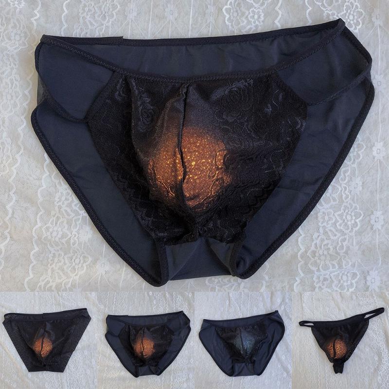 Underpants Sexy Mens Lace Low Rise Briefs Lingerie Bulge Pouch Underwear Perspective Male Bikini Seamless Quick Dry, Black;white
Underpants Sexy Mens Lace Low Rise Briefs Lingerie Bulge Pouch Underwear Perspective Male Bikini Seamless Quick Dry, Black;white