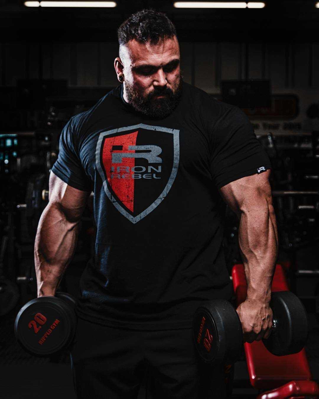 Men Fashion 100% Cotton T Shirt Bodybuilding Workout Muscle Casual Short Sleeve Shirts 210629