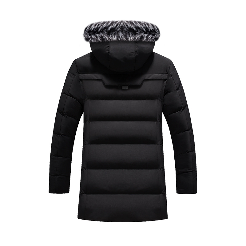 Winter Parka Men's Solid Jacket New Arrival Thick Warm Coat Long Hooded Jacket Fur Collar Windproof Padded Coat Fashion Men T200102