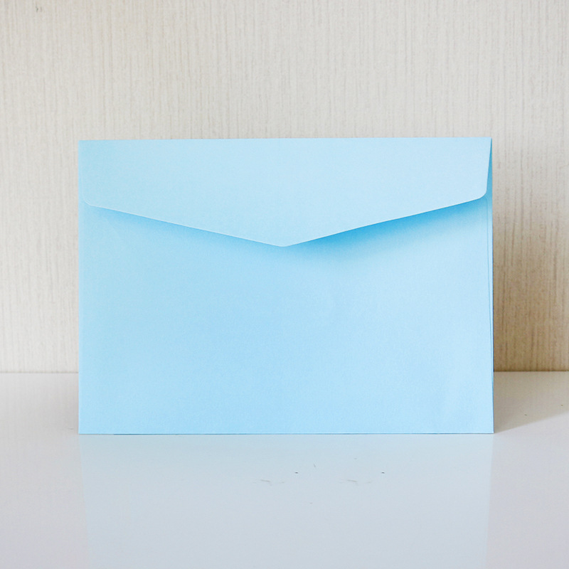 17.5x12.5CM/6.9*4.9INCH 50Pcs/Lot Solid Color Kraft Paper Products Greeting Card Postcard Thank-you Notes Envelope Simple Wedding Invitation Gift Enve