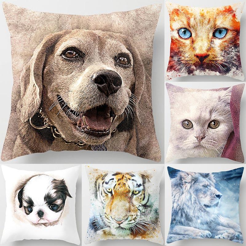 Cushion/Decorative Pillow Cushion Cover 3D Animals Decorative Pillowcase Lovely Dogs Cats Throw Covers Polyester For Bed Sofa Home Decor 45*
Cushion/Decorative Pillow Cushion Cover 3D Animals Decorative Pillowcase Lovely Dogs Cats Throw Covers Polyester For Bed Sofa Home Decor 45*