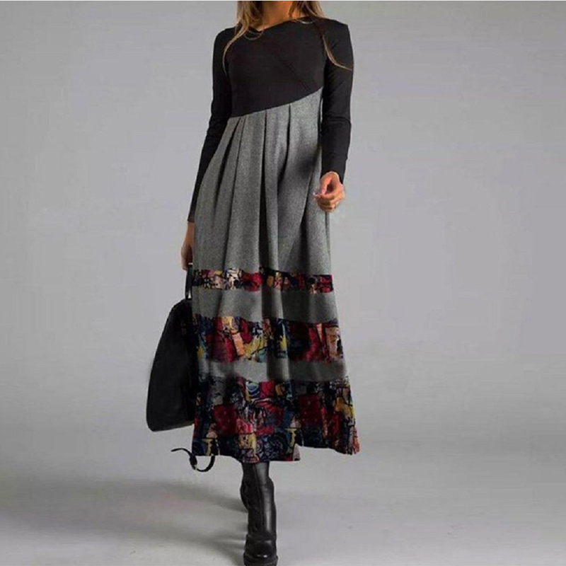 New Style O-Neck Women Winter Long Sleeve Fashion Dress Female Casual Chic Printing Ladies Work Autumn Dress Plus Size 4XL 201126, Style2
New Style O-Neck Women Winter Long Sleeve Fashion Dress Female Casual Chic Printing Ladies Work Autumn Dress Plus Size 4XL 201126, Style2