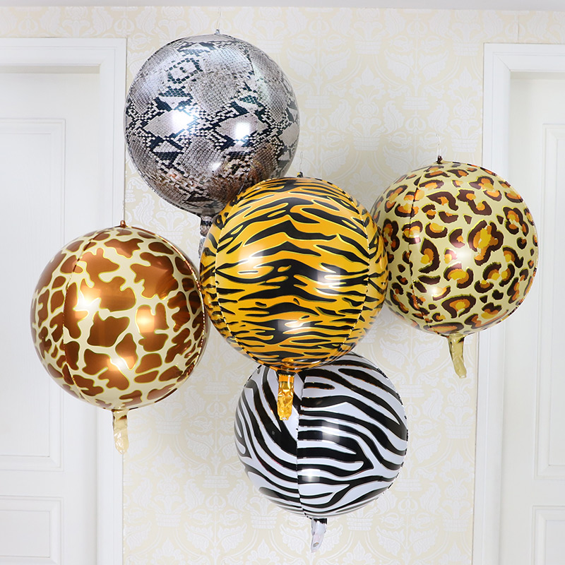 22 inches balloon jungle animal pattern decoration 4D aluminum film floating air ball birthday party shopping mall activities 5 / package
22 inches balloon jungle animal pattern decoration 4D aluminum film floating air ball birthday party shopping mall activities 5 / package