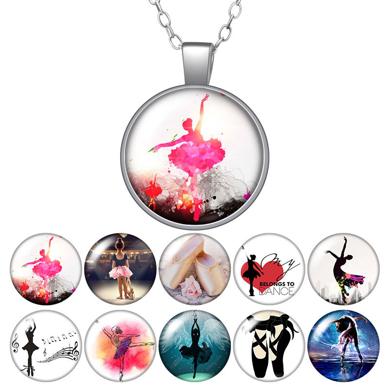 Dancing Girl Ballet Love Dance Round Pendant Necklace 25mm Glass Cabochon Silver Color Jewelry Women Party Birthday Gift 50cm
Dancing Girl Ballet Love Dance Round Pendant Necklace 25mm Glass Cabochon Silver Color Jewelry Women Party Birthday Gift 50cm