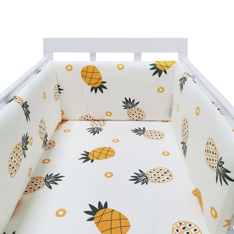 baby nursery Nordic Stars Baby Bed Thicken Bumper Crib Around Cushion Cot Protector Pillows borns Room Decor 210812