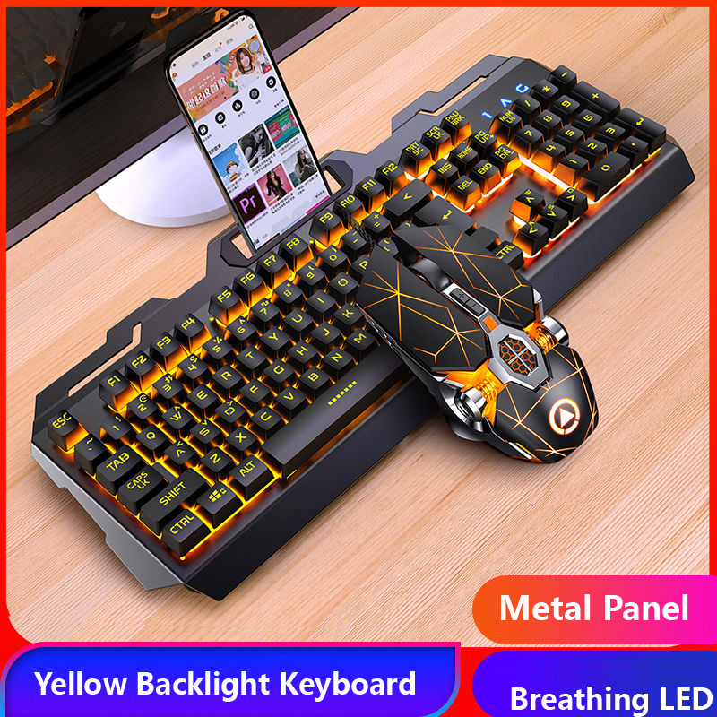 Gaming Keyboard & Mouse & Headphone Mechanical Feeling RGB LED Backlit Gamer Keyboards USB Wired Keyboard for Game PC Laptop Computer
Gaming Keyboard & Mouse & Headphone Mechanical Feeling RGB LED Backlit Gamer Keyboards USB Wired Keyboard for Game PC Laptop Computer