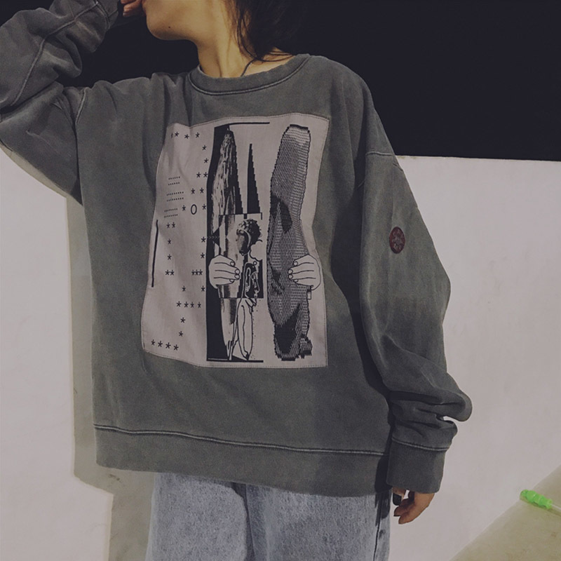 Best Quality C0a0v0 Sweatshirts Men Women CAVEMPT Faded Wash Crew Neck Hoodie HipHop 100% Cotton Men Sweatshirts Pullovers T200813