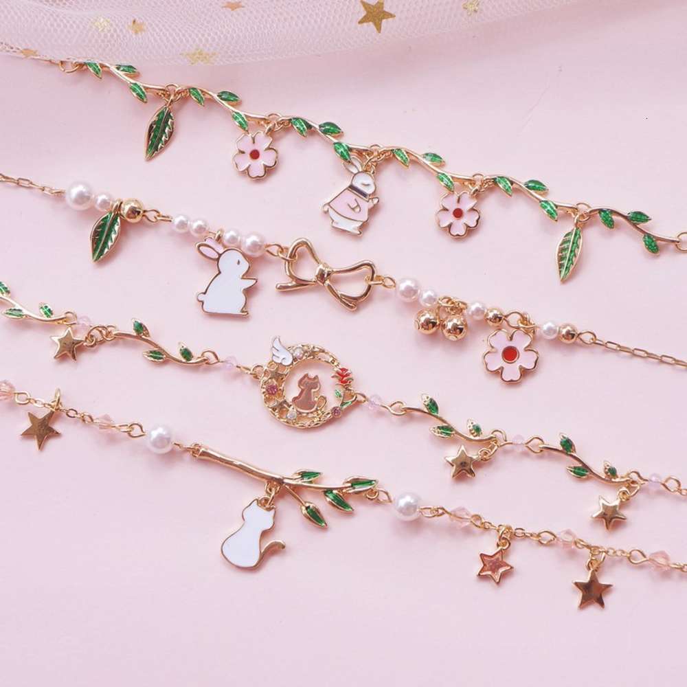 Rabbit Bracelet que girl's heart fairy friend student ins super 5 person 4 person's gift, Golden;silver
Rabbit Bracelet que girl's heart fairy friend student ins super 5 person 4 person's gift, Golden;silver