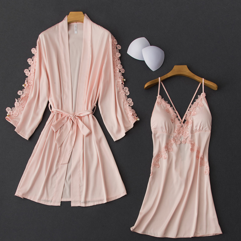 Women's 2pc Nightgown V-neck Pajamas Spring to Wear House Suit From a Homewear Shirt Dso5, Pink
Women's 2pc Nightgown V-neck Pajamas Spring to Wear House Suit From a Homewear Shirt Dso5, Pink
