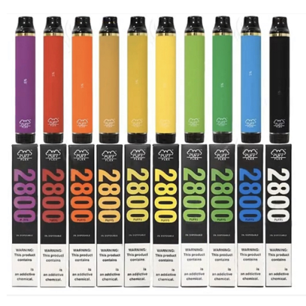 Puff Flex Disposable Vape Pen E Cigarette Device With 1500mAh Battery 10ml Pod Cartridge 2800 Puffs PuffBar Kit VS Air Bar Max
Puff Flex Disposable Vape Pen E Cigarette Device With 1500mAh Battery 10ml Pod Cartridge 2800 Puffs PuffBar Kit VS Air Bar Max