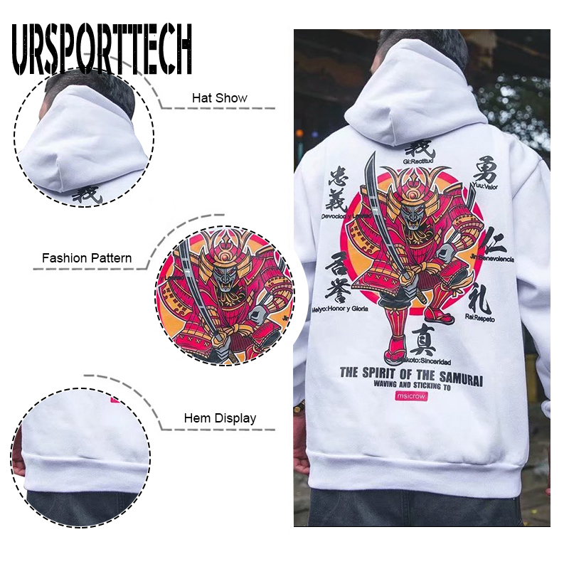 Hip Hop Mens Fleece Hoodie Japanese Streetwear Oversized Sweatshirt Men Women Warm Demon Hoodie Couple Harajuku Casual Hoodies 201020