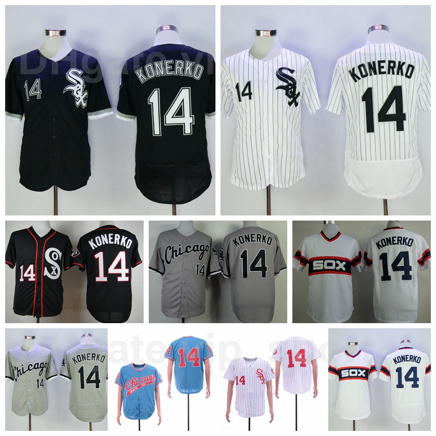 Retro Baseball 14 Paul Konerko Jersey Vintage Pinstripe Pullover All Stitched Team Black White Grey Blue Flexbase Cool Base Cooperstown Men
Retro Baseball 14 Paul Konerko Jersey Vintage Pinstripe Pullover All Stitched Team Black White Grey Blue Flexbase Cool Base Cooperstown Men