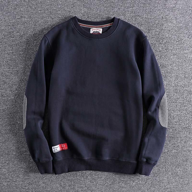 Winter cashmere warm sleeves stitching young men's original singlenecked foreign trade tops plus size causal shirts sale L 201020