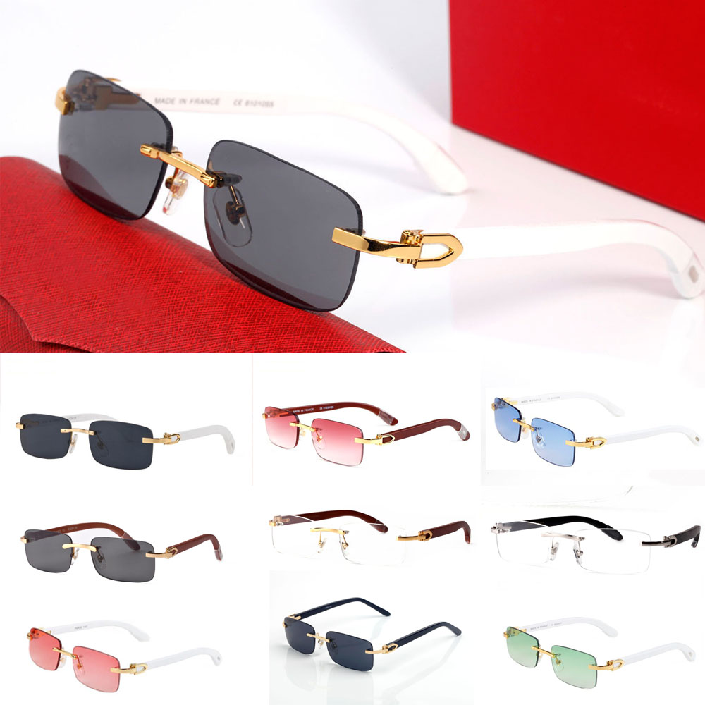 Glasses Sunglasses For Women Men Brand Fashion millionaire rimless wooden eyeglasses Designer Outdoor White Buffalo Horn Woman eyewear with box
Glasses Sunglasses For Women Men Brand Fashion millionaire rimless wooden eyeglasses Designer Outdoor White Buffalo Horn Woman eyewear with box