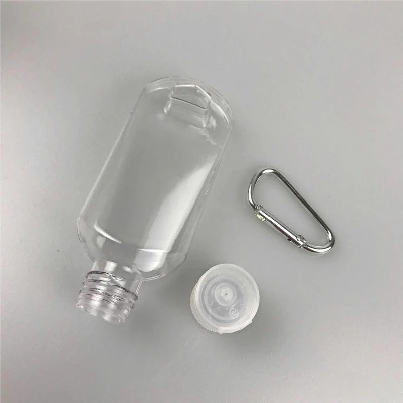 50ml Portable Plastic Empty Alcohol Bottle Key Rings for disinfectant and hand sanitizer Travel bottle with keychain Wholesale Price