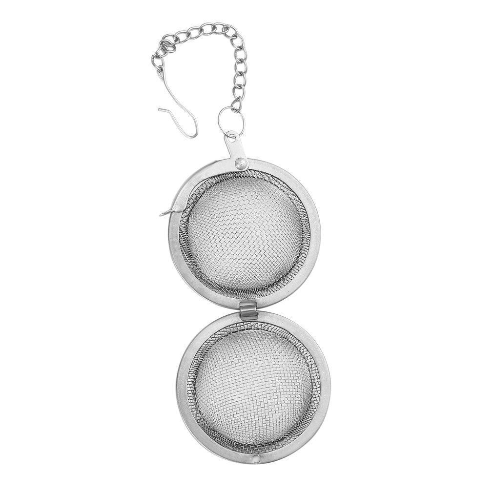 2021 Tea Infuser Mesh Ball Stainless Strainer Herbal Locking Tea Infuser Spoon Strainer Steeper Handle Shower Table Tool