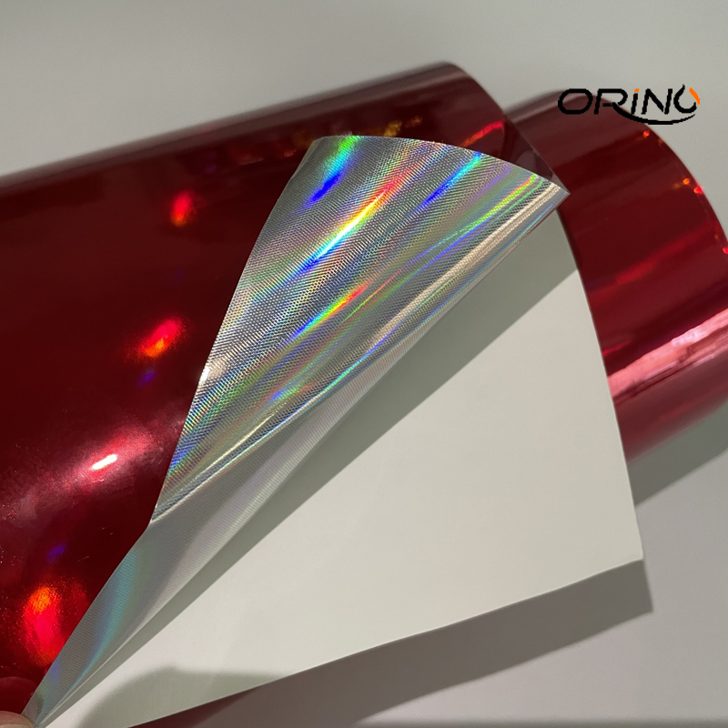 Chrome Holographic Laser Red Vinyl Sheets DIY Car Wrap Sticker Decal Air Bubble Free