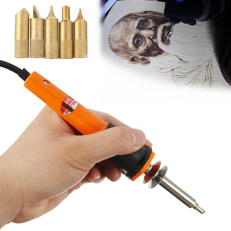 2025 new Hand Power Tool Accessories 110V220V 30W Electric Soldering Iron Pen Wood Burning Set Pencil Burner With Tips And Eu Plug6950850 Fr