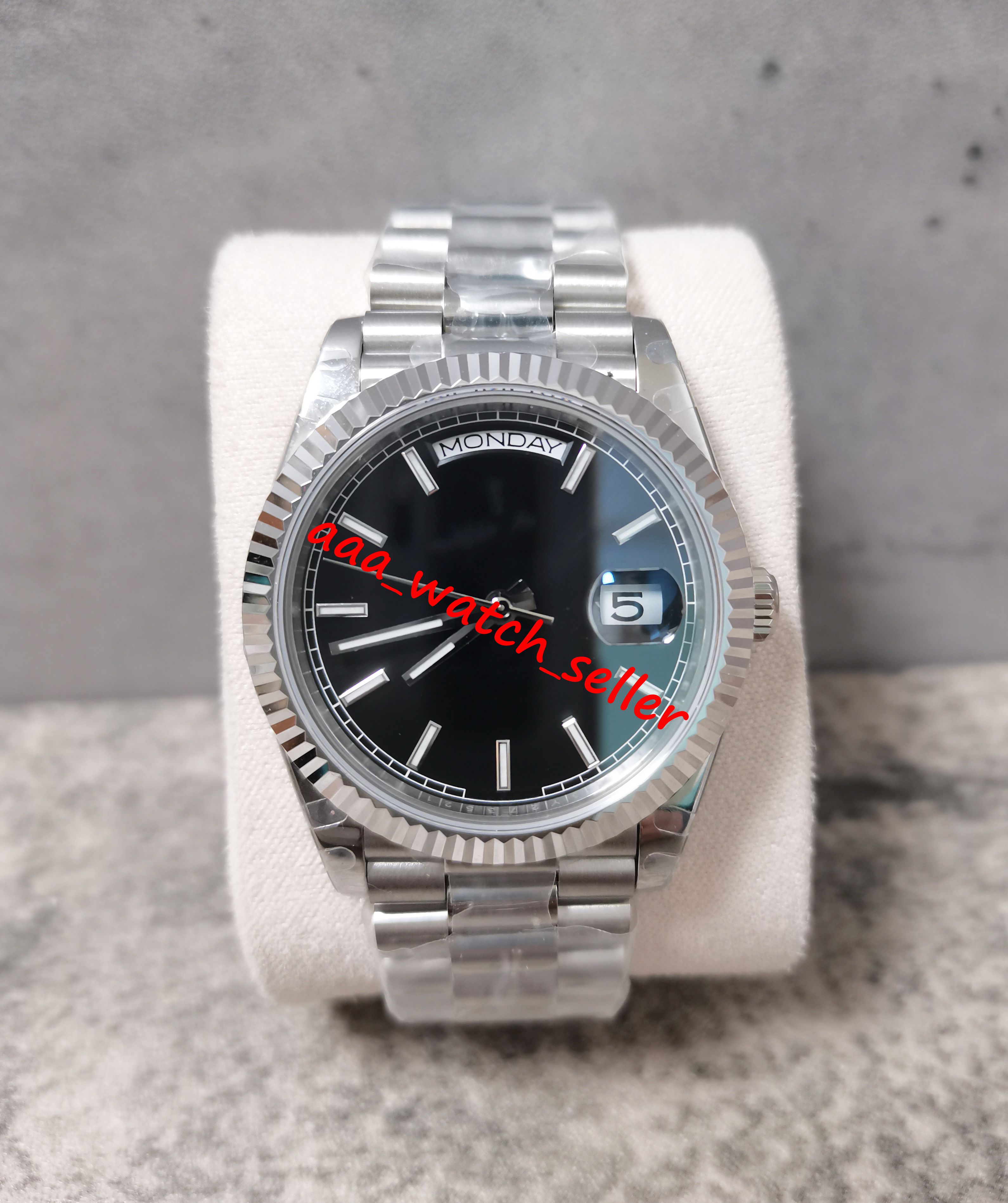 BP factory Master Luxury mens watches 40mm DD 228239 black dial fluted bezel presidential bracelet automatic movement sapphire luminous spor, Slivery;brown
BP factory Master Luxury mens watches 40mm DD 228239 black dial fluted bezel presidential bracelet automatic movement sapphire luminous spor, Slivery;brown