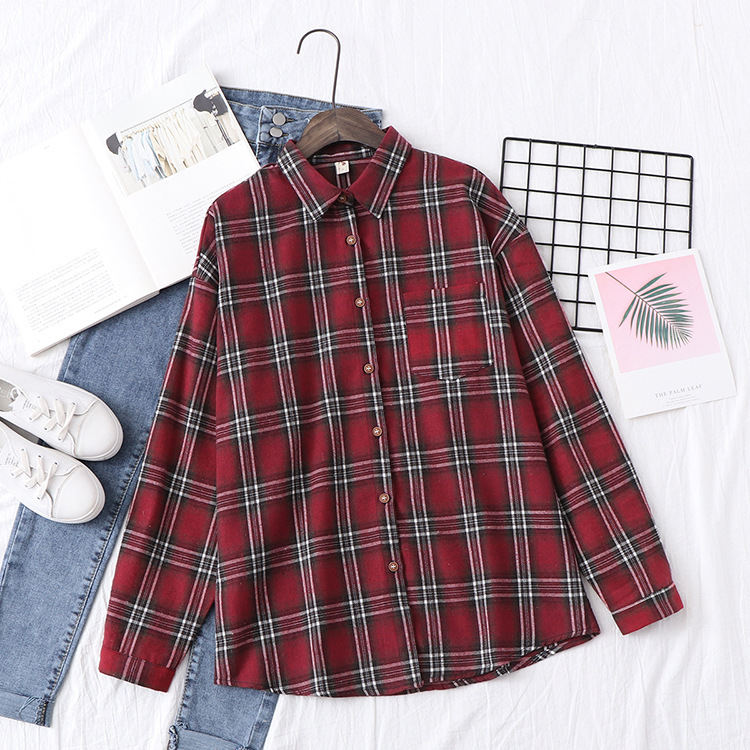 H.SA Women Casual Plaid Shirts Loose Style ladies tops Yellow Blouses Tunic Spring Oversized Blouses and Shirt 210225