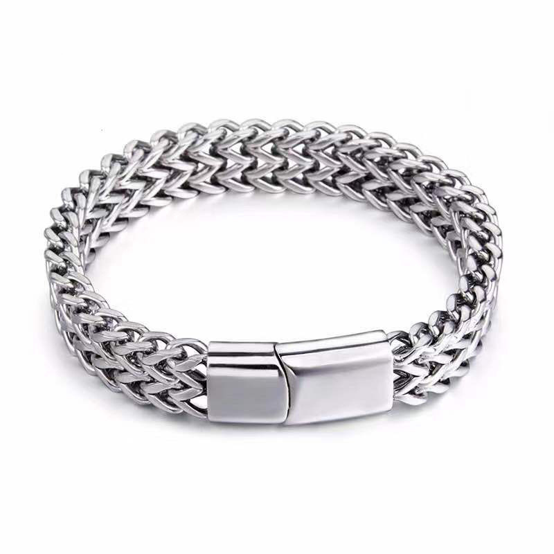 Men's designers bracelet 2020 Trendy Bracelet Hand Jewelry stainless steel Double row braid jewelry chains bracelets designer sets gift, White
Men's designers bracelet 2020 Trendy Bracelet Hand Jewelry stainless steel Double row braid jewelry chains bracelets designer sets gift, White