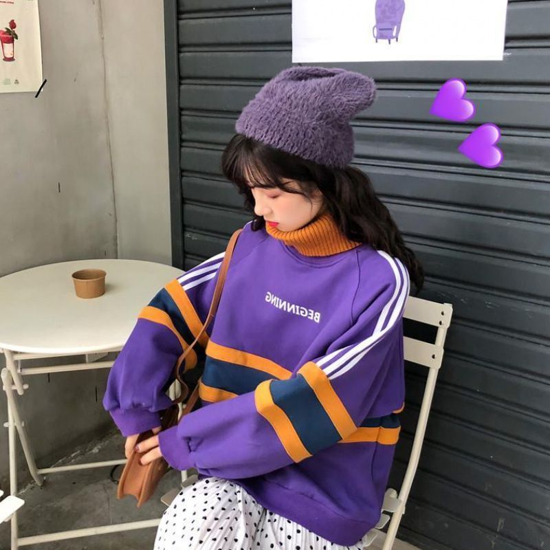 plus velvet winter autumn clothes women sweatshirt oversize streetwear long sleeve harajuku hoodie turtleneck tops 201030