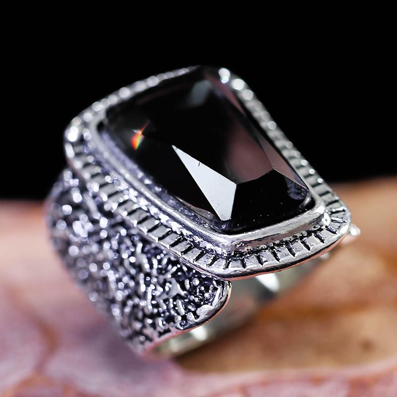Cluster Rings Vintage Big Black Gel For Women Ethnic Silver Plated Embossed Carving Ring Steampunk Party Retro Jewelry Gift Wholesale 
Cluster Rings Vintage Big Black Gel For Women Ethnic Silver Plated Embossed Carving Ring Steampunk Party Retro Jewelry Gift Wholesale