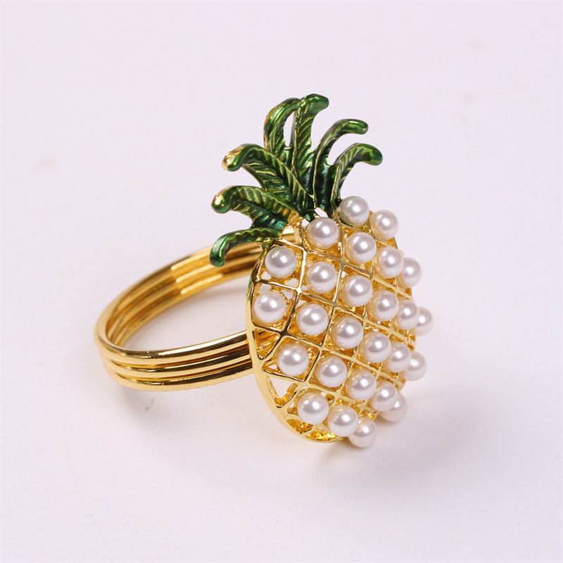 Pineapple Grape Beaded Napkin Ring Table Decorative Napkin Holder