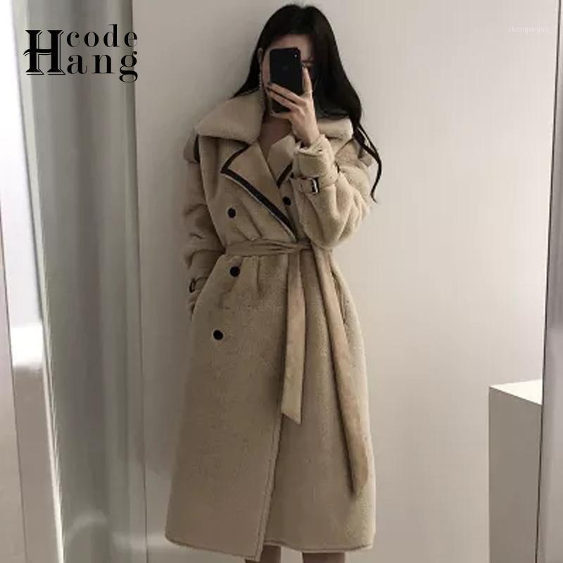 Women' Wool & Blends HangCode Women Winter Long Jacket Warm Faux Fur Padded Overcoat Outwear Coat Female Double Breasted Feather With Belt, Khaki
Women' Wool & Blends HangCode Women Winter Long Jacket Warm Faux Fur Padded Overcoat Outwear Coat Female Double Breasted Feather With Belt, Khaki
