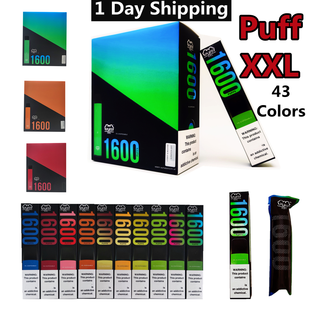 Puff XXL Disposable Vape Pen 1600 Puffs 22+Colors E Cigarettes 1000mAh Battery With Security Code High Quality Electronic Cigarette Vaporizer
Puff XXL Disposable Vape Pen 1600 Puffs 22+Colors E Cigarettes 1000mAh Battery With Security Code High Quality Electronic Cigarette Vaporizer