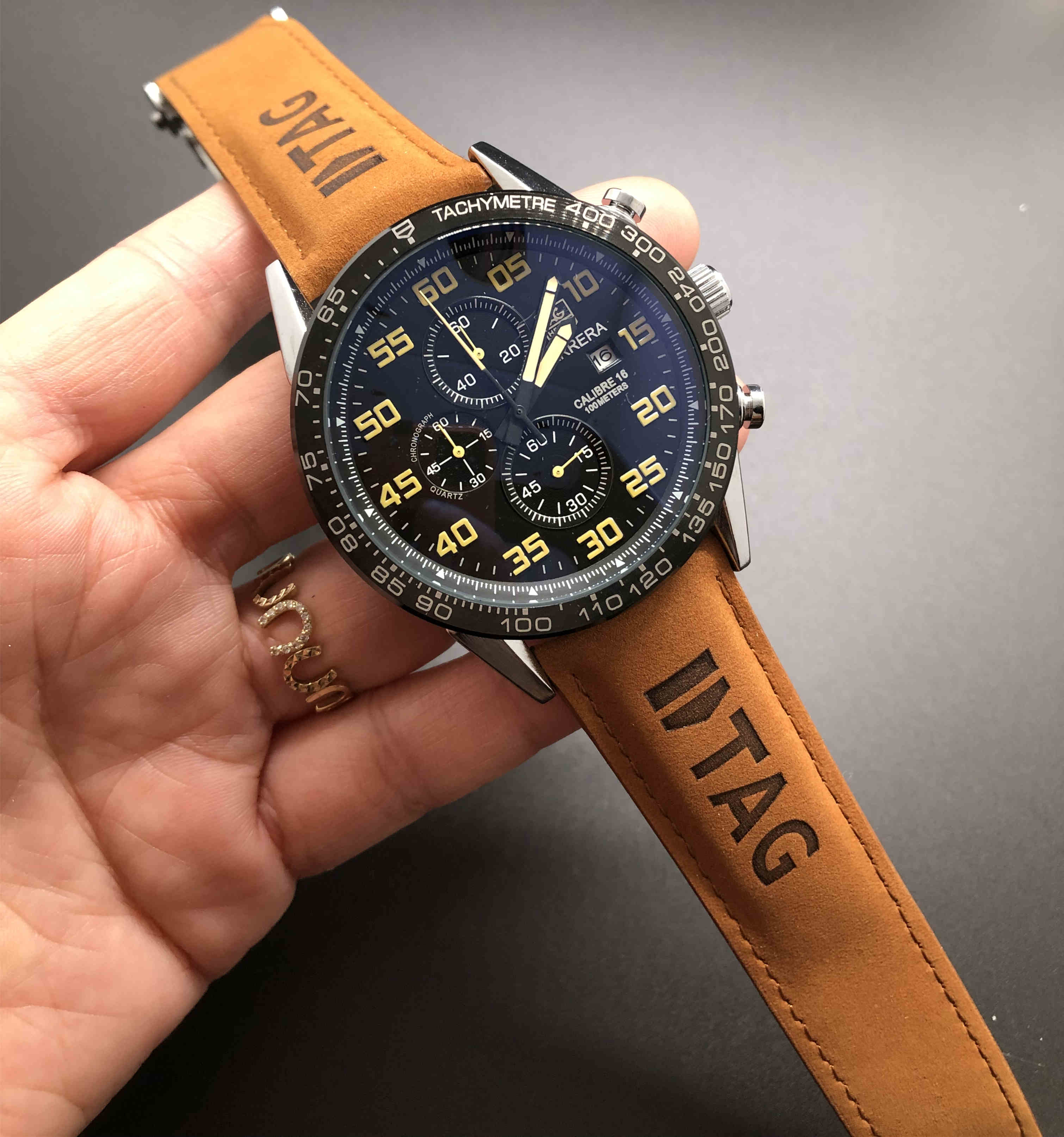 luxury brand Men Watch black dial leather Stainless Steel Brand Fashion Casual Military Quartz movement Sports Watches Mens christmas gift r, Slivery;brown
luxury brand Men Watch black dial leather Stainless Steel Brand Fashion Casual Military Quartz movement Sports Watches Mens christmas gift r, Slivery;brown